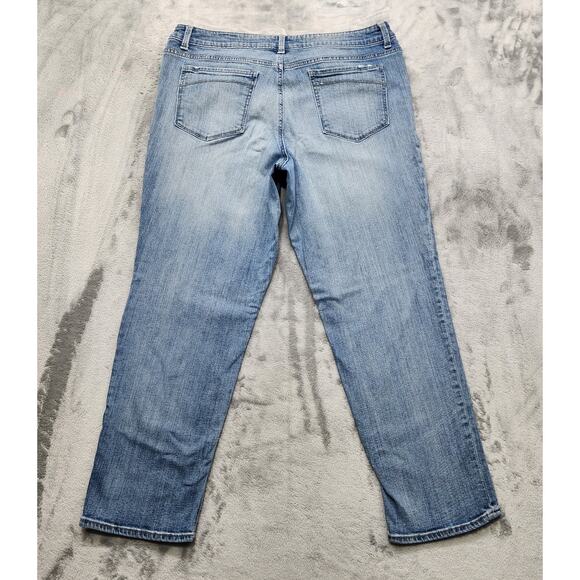 Sonoma Life + Style Jeans Womens 16 Blue Modern Fit Capri Crop Mid Rise Stretch - Picture 3 of 13